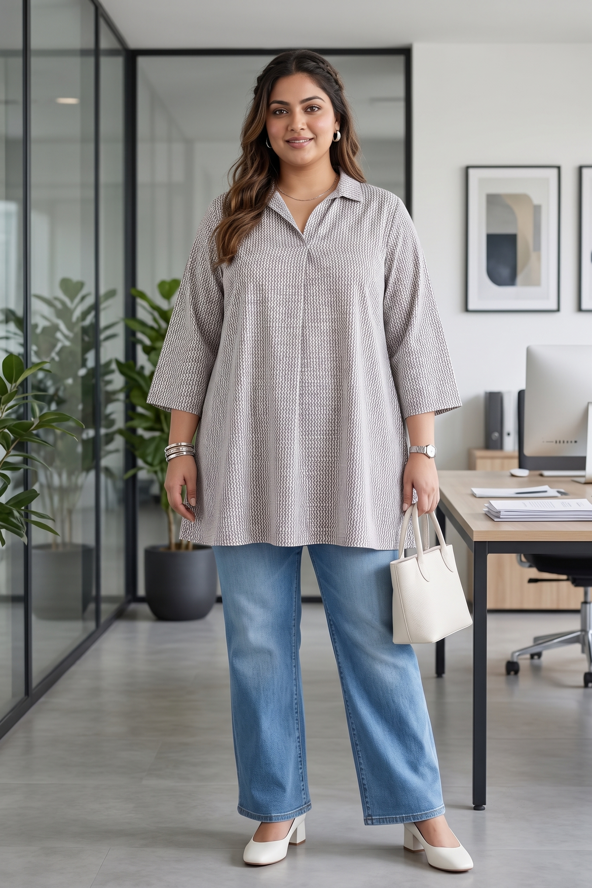 Timeless Grey 100% Cotton Comfort Top
